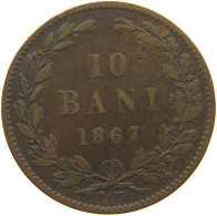 ROMANIA 10 BANI 1867 Carol I. 1866-1914 #c021 0555 - Roumanie