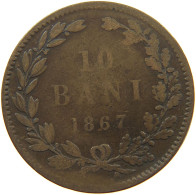 ROMANIA 10 BANI 1867 Carol I. 1866-1914 #s001 0257 - Roumanie