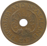 RHODESIA AND NYASALAND PENNY 1957 Elizabeth II. (1952-2022) #c071 0477 - Rhodésie