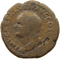 ROME EMPIRE AS  Titus, (69-81) PAX AVGVST #t145 0469 - Les Flaviens (69 à 96)