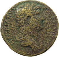ROME EMPIRE SESTERTIUS  Hadrianus (117-138) ADVENTI AVG GALLIAE #t125 0409 - Die Antoninische Dynastie (96 / 192)