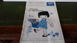138 / CHANTS ET RECITATIONS CM1 1965/66 / 33 PAGES / - 6-12 Years Old