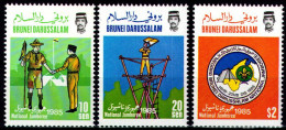 BRUNEI 1985 - Michel Nr. 320/322 - MNH ** - National Scout Jamboree - Brunei (1984-...)