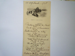 2023 - 2839  Joli MENU De BIARRITZ  :  Le ROCHER De La VIERGE   1918  (Format  9,5 X 20,5 Cm)   XXX - Menus