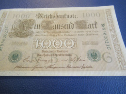 Billet De Banque Ancien /Reichsbanknote/1000 Mark/ N° BLEU/  Billet De Banque Allemand/ 1910       BILL238 - 20.000 Mark