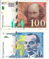 2 Billets De 100f Et De 50 F Annee1997 - Non Classificati