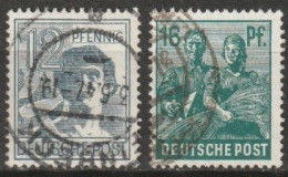 All. Besetzung, Gemeinschaftsausgaben 1947/48 Mi-Nr.947 + 949  O Gestempelt ( A 1913/2 ) Günstige Versandkosten - Oblitérés