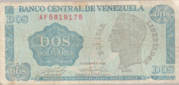 Banknote Venezuela 2 Bolívares - Simón Bolívar - 1989 - Venezuela