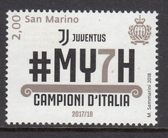 2018 San Marino Juventus Football Complete Set Of 1 MNH @ BELOW FACE VALUE - Neufs