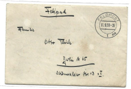 Feldpost Danziger Stempel I Danzig 1939 - Feldpost 2da Guerra Mundial