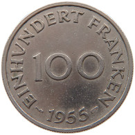 SAARLAND 100 FRANKEN 1955  #c063 0401 - 100 Franken