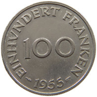 SAARLAND 100 FRANKEN 1955  #a089 0565 - 100 Franken