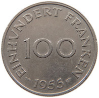 SAARLAND 100 FRANKEN 1955  #a045 1131 - 100 Franken