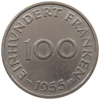 SAARLAND 100 FRANKEN 1955  #a045 1133 - 100 Franken