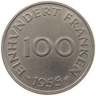 SAARLAND 100 FRANKEN 1955  #a043 0301 - 100 Franchi