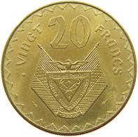 RWANDA 20 FRANCS 1977  #s071 0035 - Rwanda