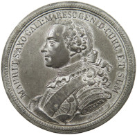 SACHSEN MEDAILLE 1750 Moritz Von Sachsen (Müller) Auf Die Errichtung Des Grabmals Für Moritz #tm4 0659 - Autres & Non Classés