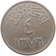 SAUDI ARABIA 4 GHIRSH 1376  #a060 0599 - Arabie Saoudite
