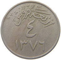 SAUDI ARABIA 4 GHIRSH 1376  #s061 0179 - Saudi-Arabien