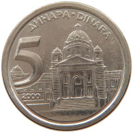 SERBIA 5 DINARA 2000  #s028 0095 - Serbie