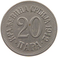 SERBIA 20 PARA 1912 Petar I. (1903-1918) #c020 0203 - Serbia