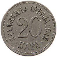 SERBIA 20 PARA 1912 Petar I. (1903-1918) #s067 0629 - Serbia