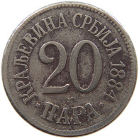 SERBIA 20 PARA 1884 Milan I. (1882-1889) #a069 0695 - Serbien