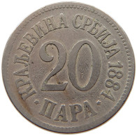 SERBIA 20 PARA 1884 Milan I. (1882-1889) #s067 0623 - Serbien