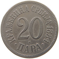 SERBIA 20 PARA 1884 H Milan I (1882-1889) Alexander I (1889-1903) Peter I (1903-1918) #a090 0159 - Serbien