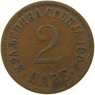 SERBIA 2 PARE 1904 Petar I. (1903-1918) #s012 0317 - Serbie