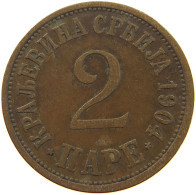 SERBIA 2 PARE 1904 Petar I. (1903-1918) #c081 0439 - Serbie