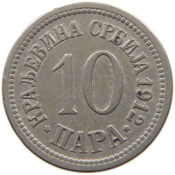 SERBIA 10 PARA 1912 Petar I. (1903-1918) #c006 0471 - Serbia