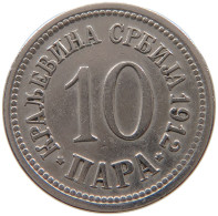 SERBIA 10 PARA 1912 Petar I. (1903-1918) #a046 0531 - Serbien