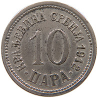 SERBIA 10 PARA 1912 Petar I. (1903-1918) #a046 0535 - Serbien