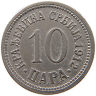 SERBIA 10 PARA 1912 Milan I (1882-1889) Alexander I (1889-1903) Peter I (1903-1918) #a069 0725 - Servië