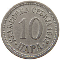 SERBIA 10 PARA 1912 Petar I. (1903-1918) #a017 0345 - Serbia