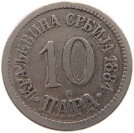 SERBIA 10 PARA 1884 Milan I. (1882-1889) #a046 0537 - Serbie