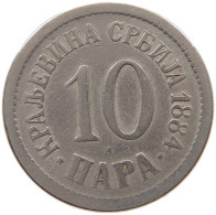 SERBIA 10 PARA 1884 Milan I. (1882-1889) #a046 0527 - Serbien