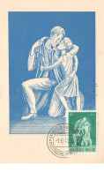 1949 - Carte Maximum - N°151309 - Belgique - Cercle Philathélique - Homme Et Enfant Enlacés - Cachet - Anderlecht - Anderlecht