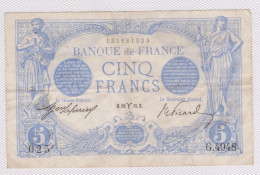 BILLET - BANQUE DE FRANCE - 5 FRANCS BLEU - 1915 - N° 123681025 - G.4948 - BON ETAT - 5 F 1912-1917 ''Bleu''