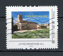 FRANCE - PERSONNALISÉS - ABBAYE Ste MADELEINE DU BARROUX -  N° Yvert 7 (IDT) OBLI;  LETTRE PRIORITAIRE 20g - Used Stamps