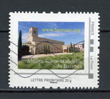 FRANCE - PERSONNALISÉS - ABBAYE Ste MADELEINE DU BARROUX -  N° Yvert 7 (IDT) OBLI;  LETTRE PRIORITAIRE 20g - Gebraucht