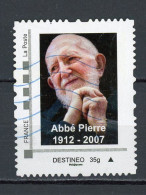 FRANCE - PERSONNALISÉS - ABBÉ PIERRE -  N° Yvert 58 (IDT) OBLI;  DESTINEO 35g - Gebraucht