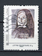 FRANCE - PERSONNALISÉS - JEANNE JUGAN -  N° Yvert 13 (IDT) OBLI;  LETTRE PRIORITAIRE 20 G (IMP. EN BRUN ROUGE) - Used Stamps