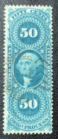 US Revenue Stamps Sc.R60c VF With RARE “FIREMAN’S INS.CO 1870” Handstamp 1862-71 50c ORIGINAL PROCESS (pompier Feuerwehr - Revenues