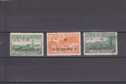 LUXEMBOURG - O / FINE CANCELLED - 1923 - TIMBRES DU SOUVENIR - OVERPRINTS - Yv. 142/144 - Mi. 144/146 - Gebraucht