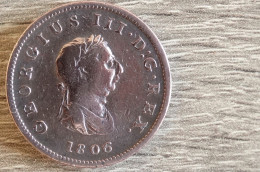 1/2 Penny Georges III / 1806 / TTB+ - B. 1/2 Penny