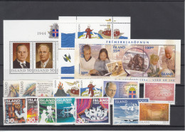 Iceland 1994 - Full Year MNH ** - Komplette Jahrgänge