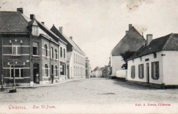 CHIEVRES Rue St Jean Animée Voyagé  En 1908 - Chievres