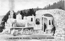 Les Ponts De Martel En Hiver Winter Inverno Locomotive De Glace Train Bahn - Ponts-de-Martel